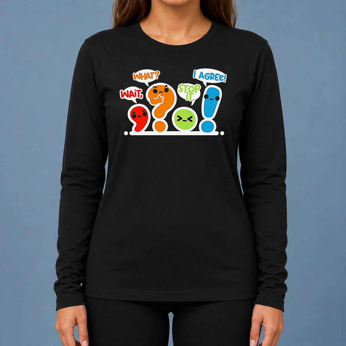 Nice Pretty Punctuation Squad Long Sleeve Shirt