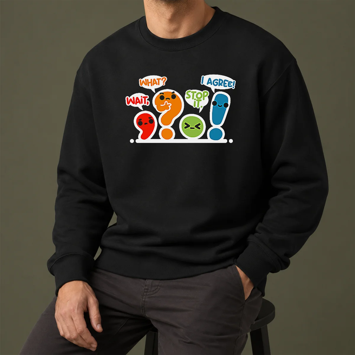 Nice Pretty Punctuation Squad Sweater