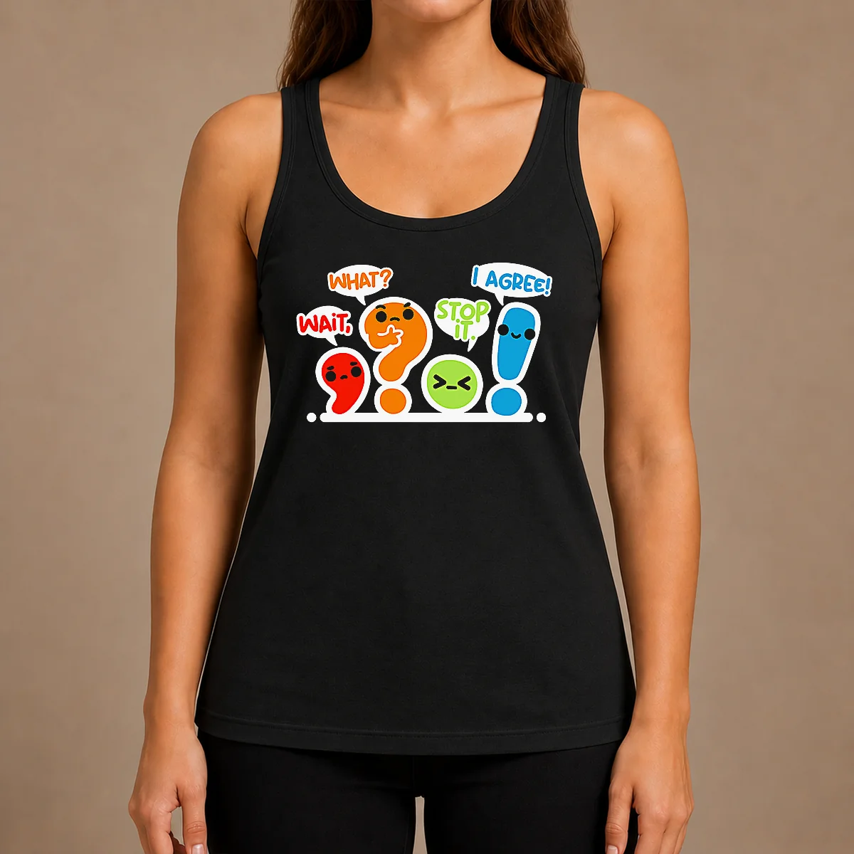 Nice Pretty Punctuation Squad Tank Top