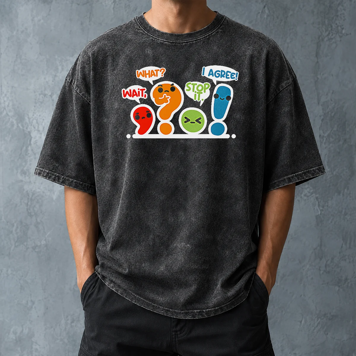 Nice Pretty Punctuation Squad Washed T-Shirt