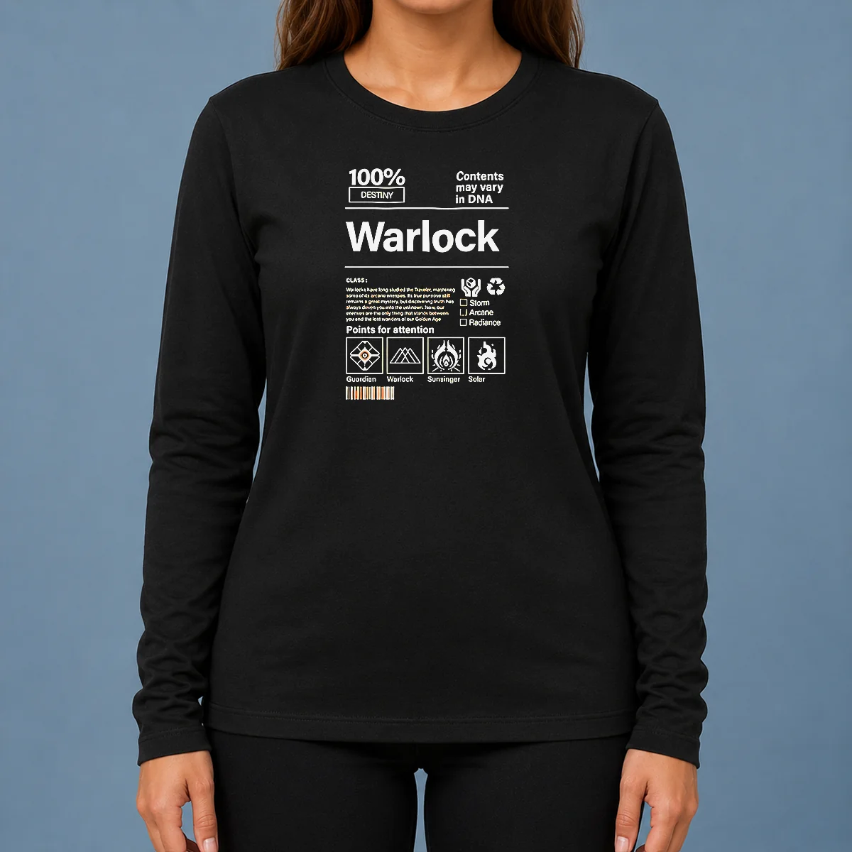 Nice Warlock Contents May Vary In DNA Long Sleeve Shirt