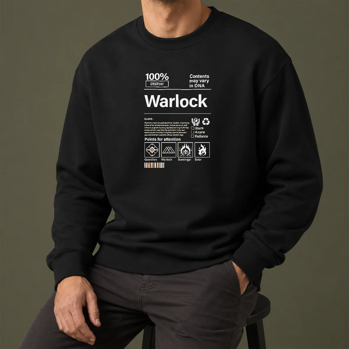 Nice Warlock Contents May Vary In DNA Sweater