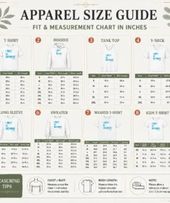Size chart for Official Alabama Shakes I Must Be Dreaming with measurements in inches and cm