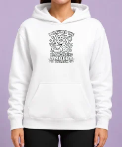 Official Awesome Brain Eating Amoeba Splash Line Art Hoodie