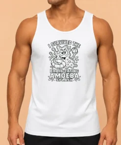 Official Awesome Brain Eating Amoeba Splash Line Art Tank Top