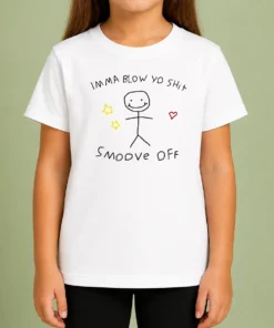 Official Awesome Imma Blow Yo Shit Smoove Off Stick Figure Cartoon Kids T-Shirt