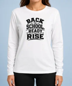 Official Back To School Ready To Rise Silhouette Long Sleeve Shirt