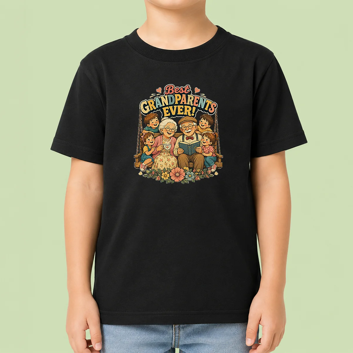 Official Best Grandparents Ever Vintage Kids T-Shirt