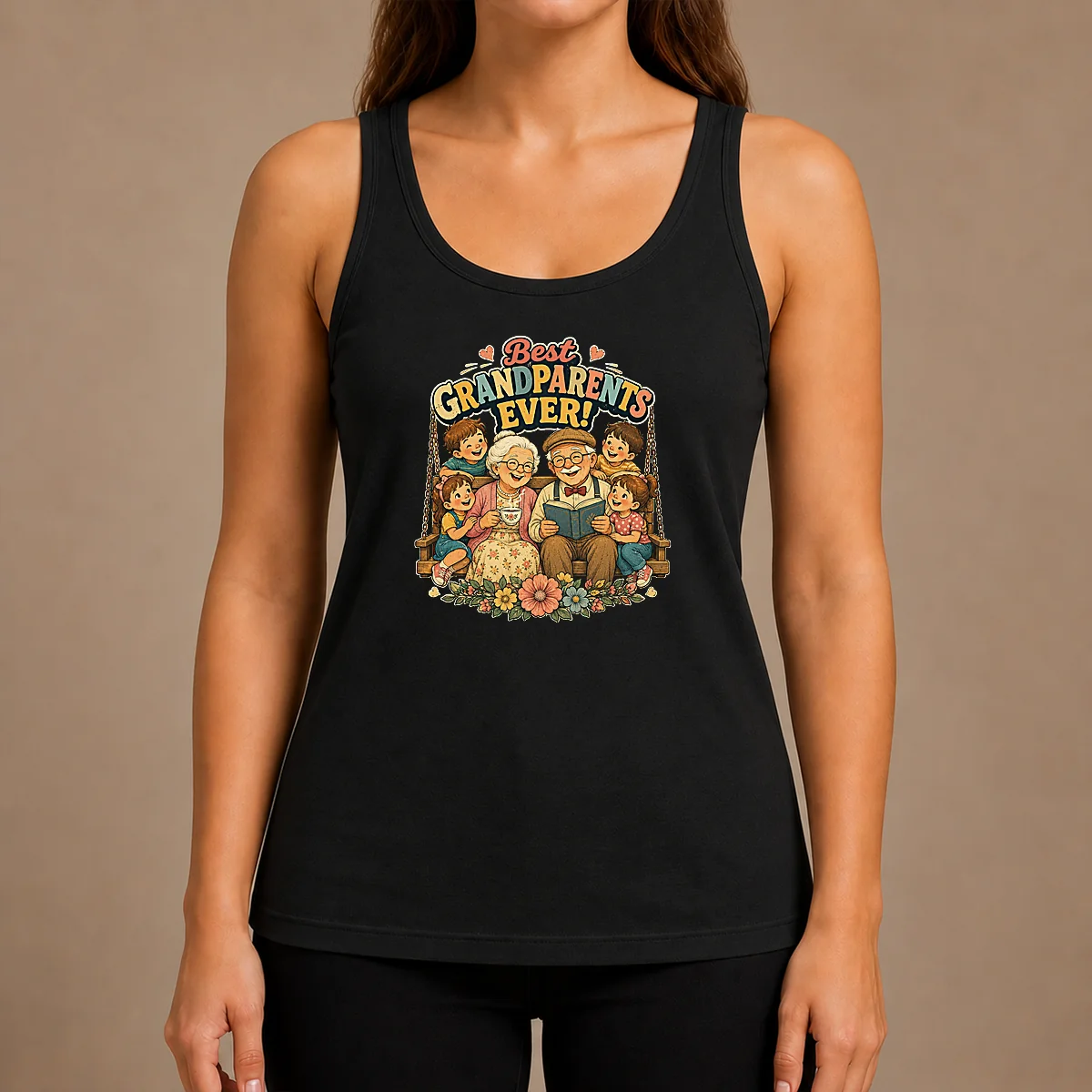Official Best Grandparents Ever Vintage Tank Top