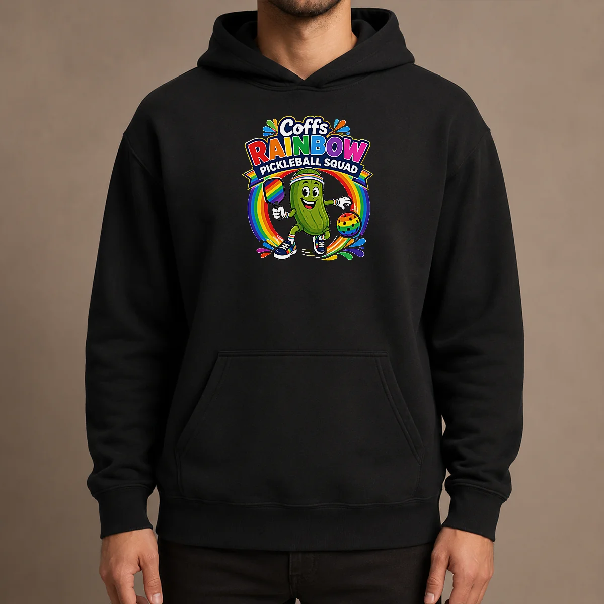 Official Coffs Rainbow Pickleball Team Fun Hoodie