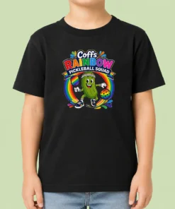Official Coffs Rainbow Pickleball Team Fun Kids T-Shirt