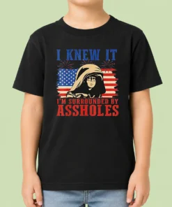 Official Dark Helmet I Knew It Im Surrounded By Assholes Spaceballs Kids T-Shirt