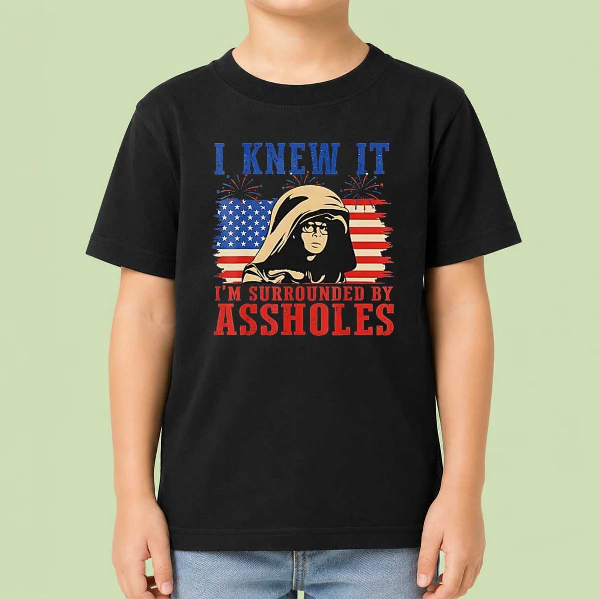 Official Dark Helmet I Knew It Im Surrounded By Assholes Spaceballs Kids T-Shirt