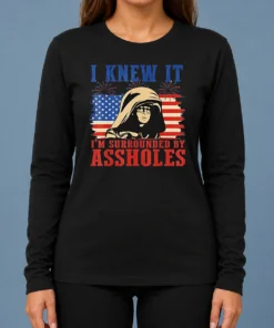 Official Dark Helmet I Knew It Im Surrounded By Assholes Spaceballs Long Sleeve Shirt