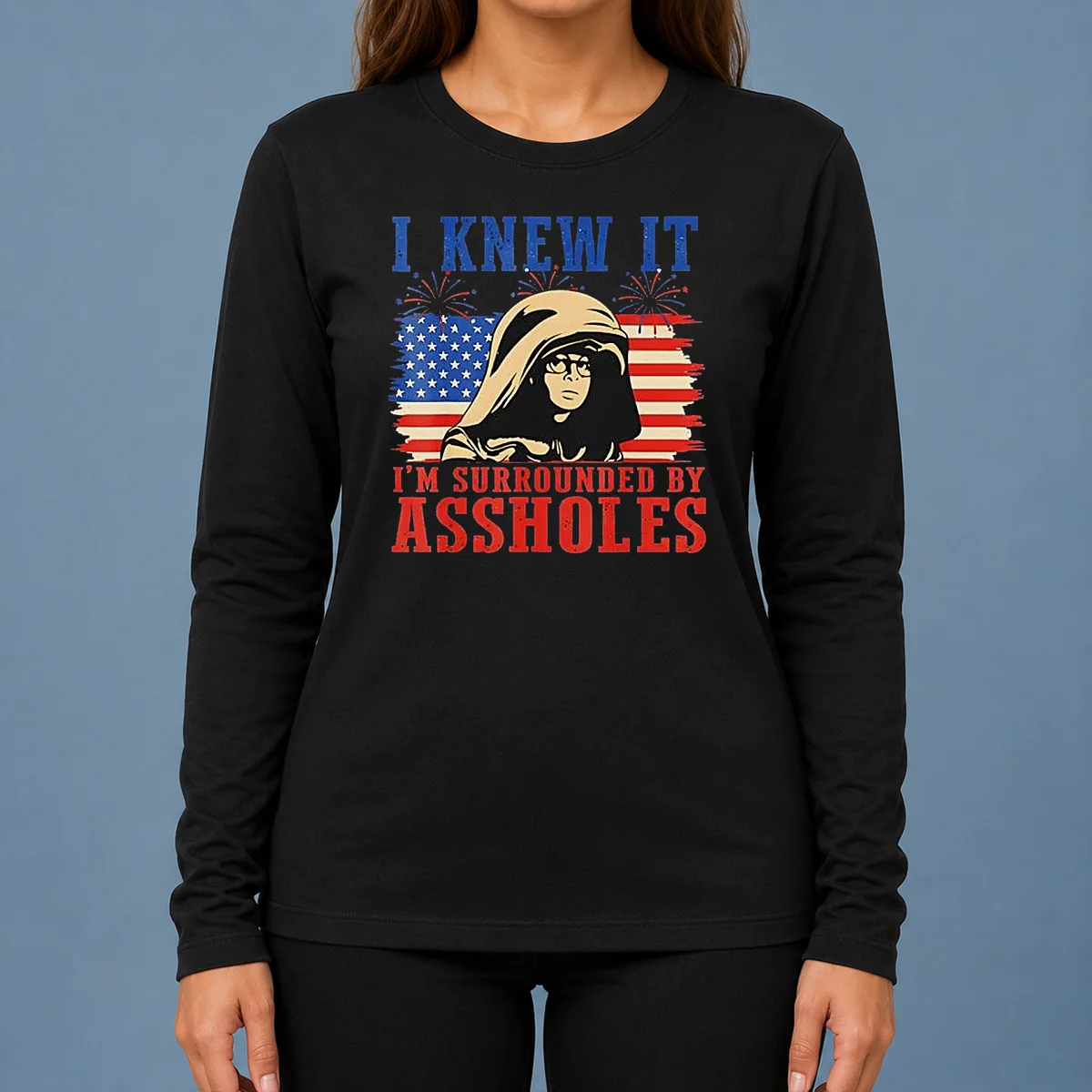 Official Dark Helmet I Knew It Im Surrounded By Assholes Spaceballs Long Sleeve Shirt