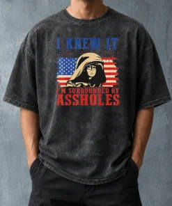 Official Dark Helmet I Knew It Im Surrounded By Assholes Spaceballs Washed T-Shirt