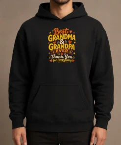Official Grandparents Day Best Grandma Grandpa Ever Doodle Hoodie
