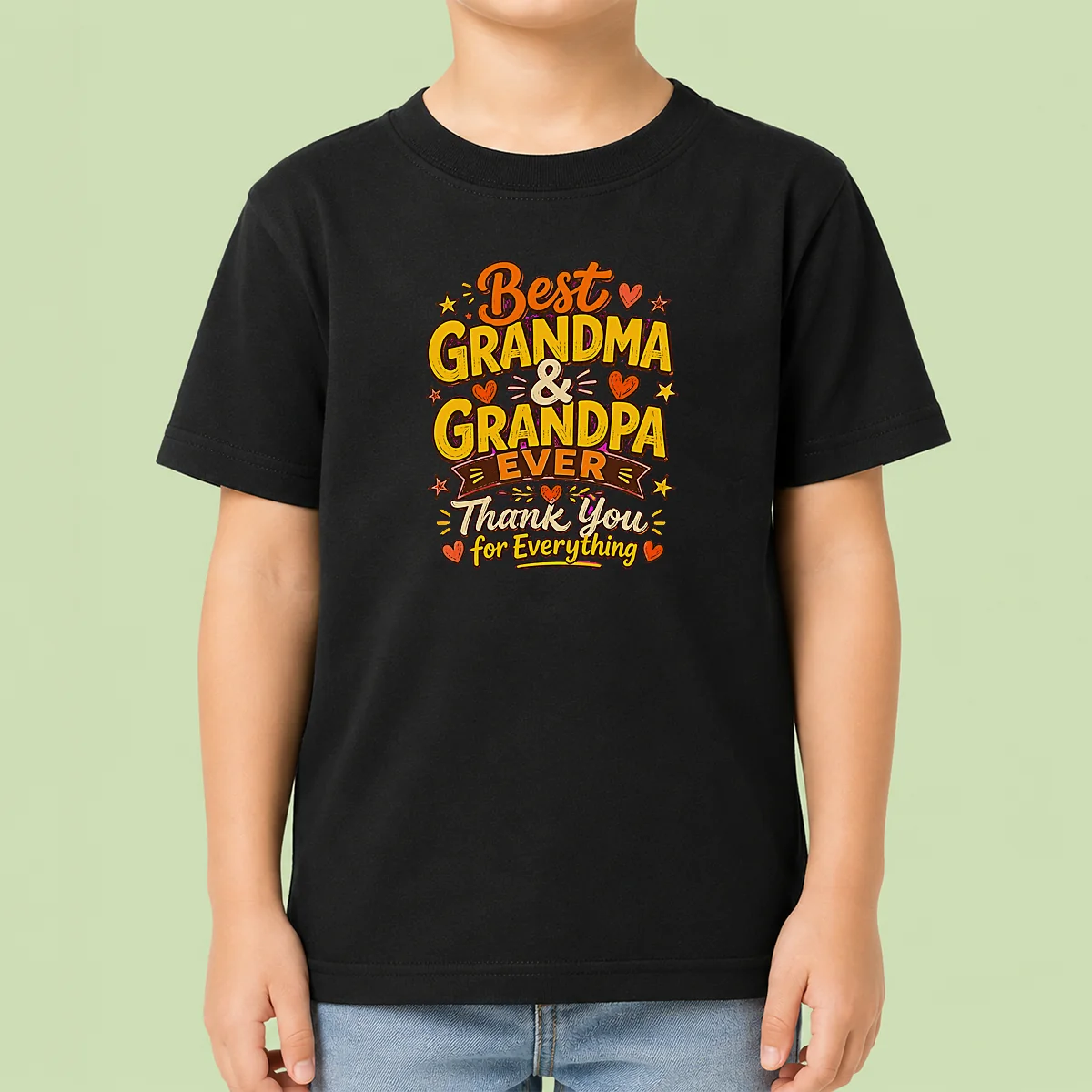Official Grandparents Day Best Grandma Grandpa Ever Doodle Kids T-Shirt