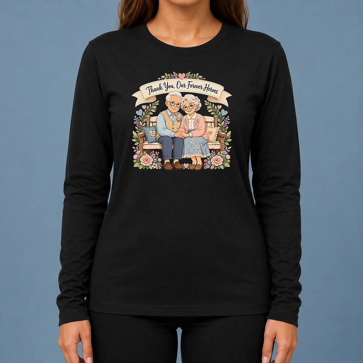 Official Grandparents Day Forever Heroes Vector Long Sleeve Shirt
