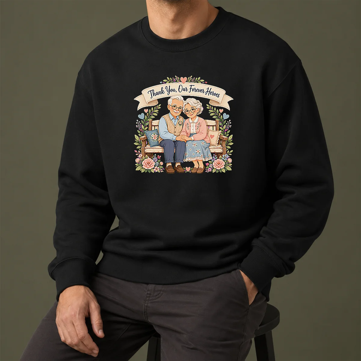 Official Grandparents Day Forever Heroes Vector Sweater
