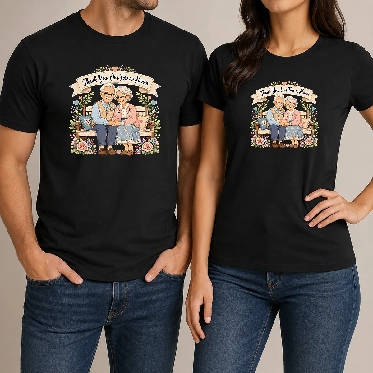 Official Grandparents Day Forever Heroes Vector Shirt Official Grandparents Day Forever Heroes Vector Shirt