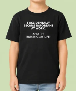 Official I Accidentally Became Important At Work Geek Kids T-Shirt