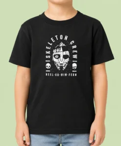 Official Neel KB Wim Fern Skeleton Crew Star Wars Jedi Master Jod Na Nawood kids t shirt in white with graphic print