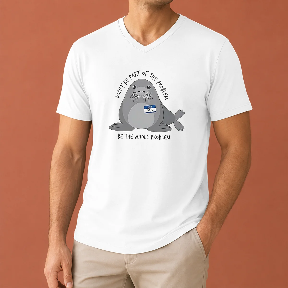 Official Neil The Seal Don'T Be V-Neck Shirt Official Neil The Seal Don'T Be V-Neck Shirt
