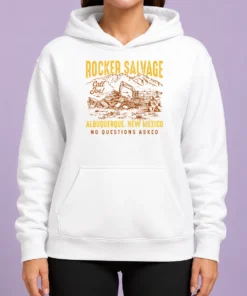 Official Rocker Salvage Call Joe Albuquerque Vintage New Mexico hoodie in black with front graphic print