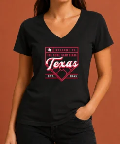 Official Welcome To The Lone Star State Texas Est 1845 V-Neck Shirt