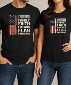 Original 5 Things You Don'T Mess With Family Faith Friends Flag Firearms