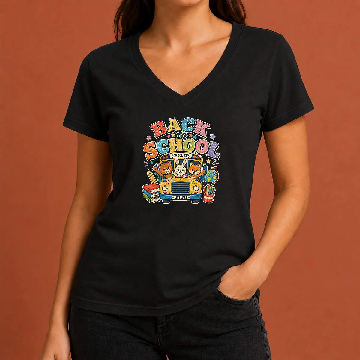 Original Back To School Vintage V-Neck Shirt Original Back To School Vintage V-Neck Shirt
