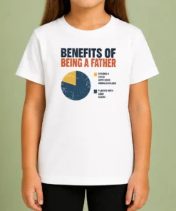 Original Benefits Of Being A Father Kids T-Shirt