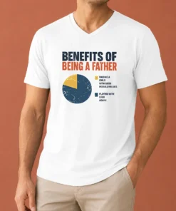 Original Benefits Of Being A Father V-Neck Shirt