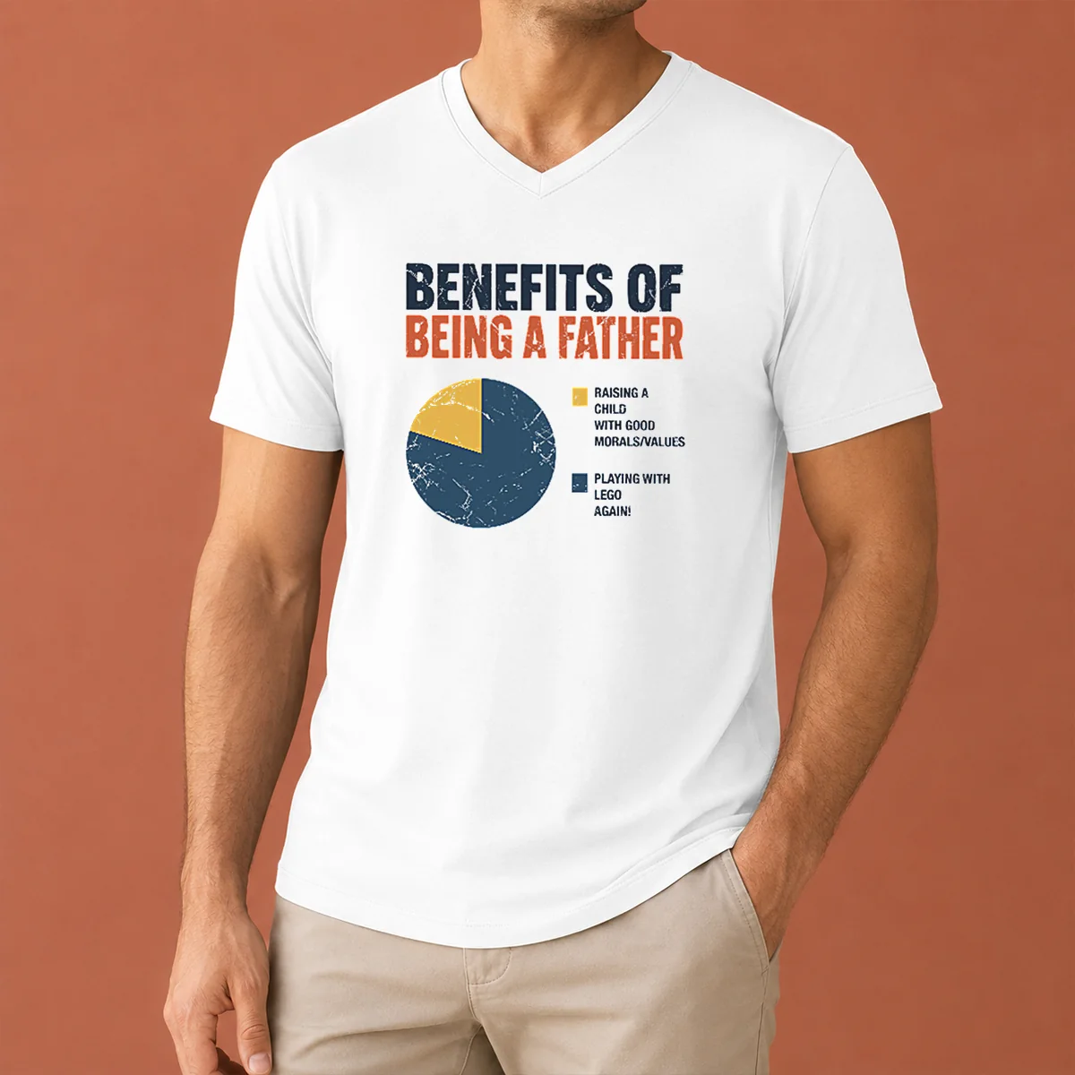 Original Benefits Of Being A Father V-Neck Shirt Original Benefits Of Being A Father V-Neck Shirt