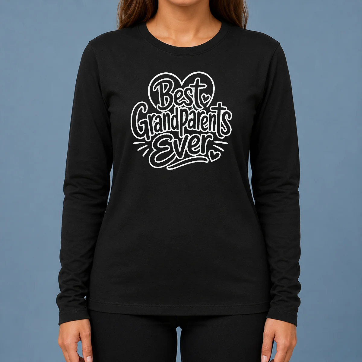Original Best Grandparents Ever Line Art Long Sleeve Shirt