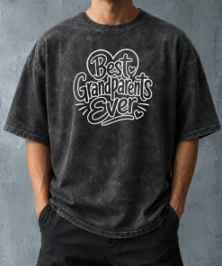 Original Best Grandparents Ever Line Art Washed T-Shirt
