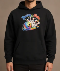 Original Bowling For Strike Watercolor Hoodie
