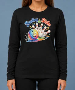 Original Bowling For Strike Watercolor Long Sleeve Shirt