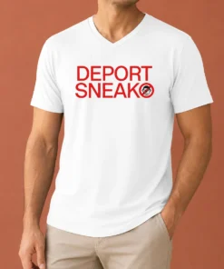 Original Deport Sneako V Neck Shirt in classic black, featuring a comfortable slim fit and soft fabric