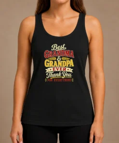Original Grandparents Day Best Grandma Grandpa Typography Tank Top