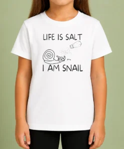 Original Life Is Salt I Am Snail Meme Kids T-Shirt
