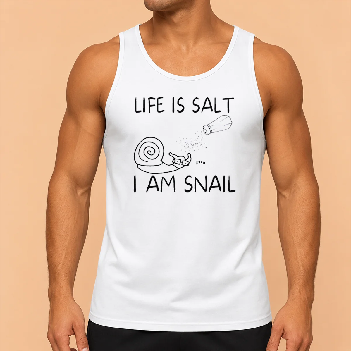Original Life Is Salt I Am Snail Meme Tank Top