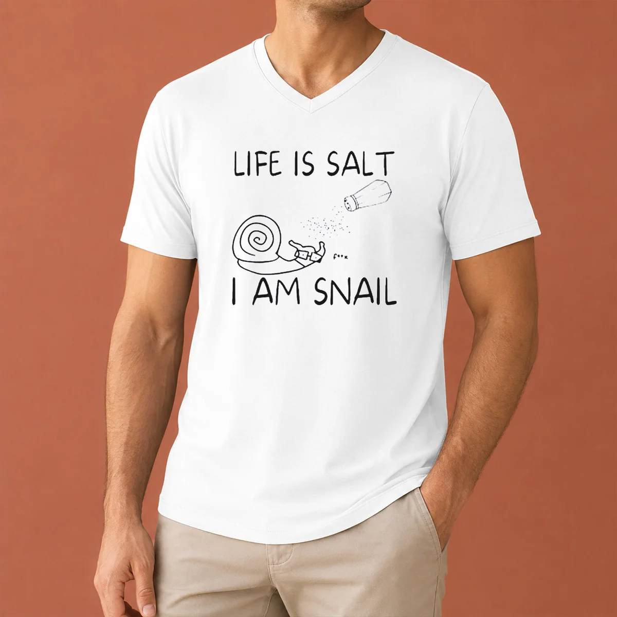 Original Life Is Salt I Am V-Neck Shirt Original Life Is Salt I Am V-Neck Shirt