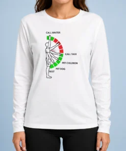 Original Man Arm Positions Call Waiter Call Taxi Pet Children Pet Dog Rest long sleeve shirt front view