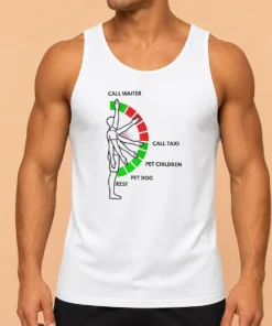 Original Man Arm Positions Call Waiter Call Taxi Pet Children Pet Dog Rest Tank Top