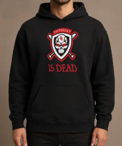 Original Officials Yesterday Is Dead Oklahoma Sooners Baseball Skull Hoodie