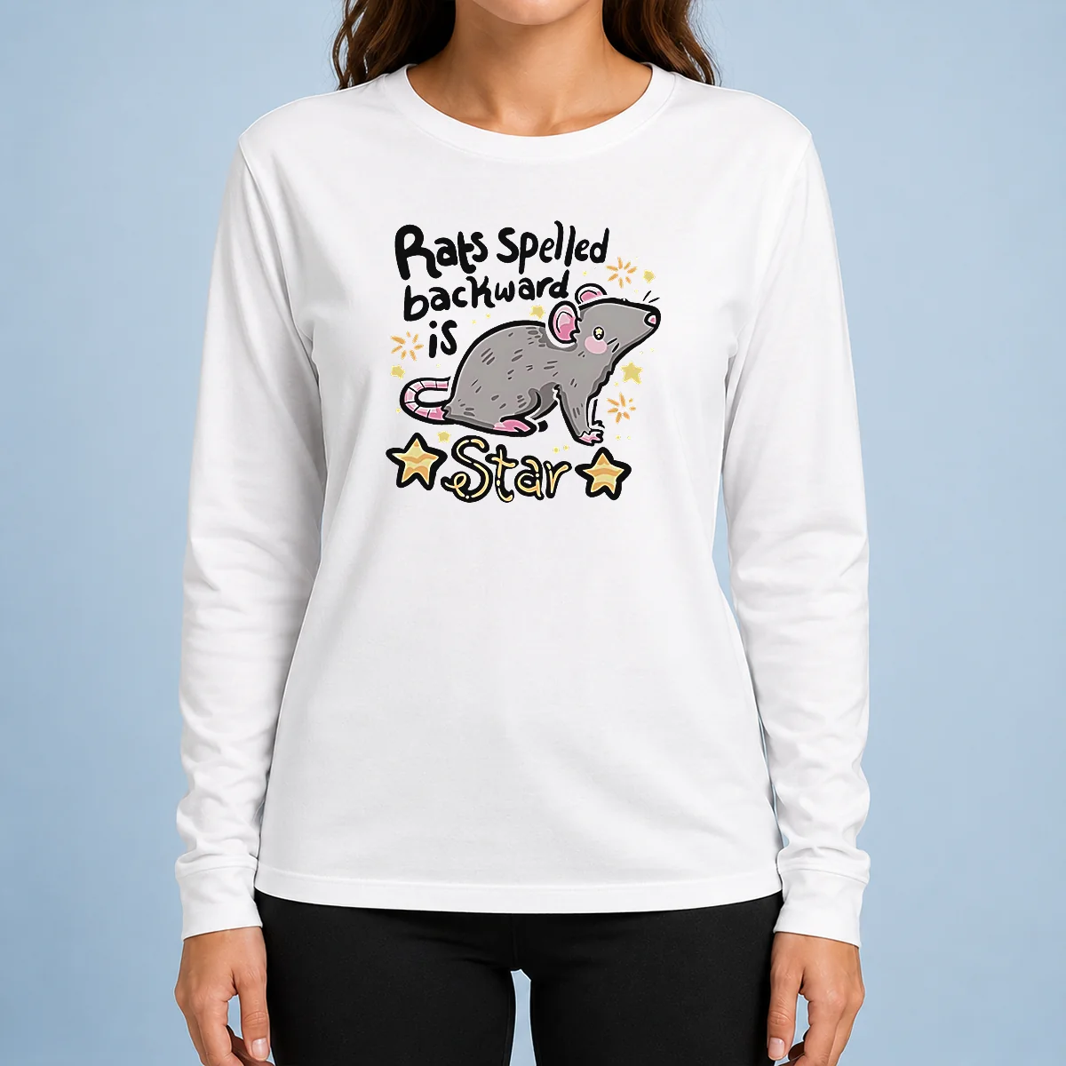 Original Rats Spelled Backward Is Star Long Sleeve Shirt
