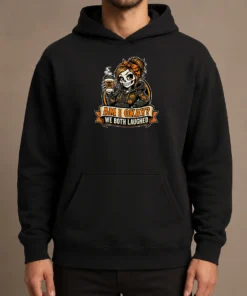 Original Skeleton Girl Coffee Humor Mascot Hoodie