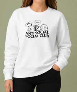 Original Snoopy Charlie Brown Peanuts Anti Social Social Club Sweater